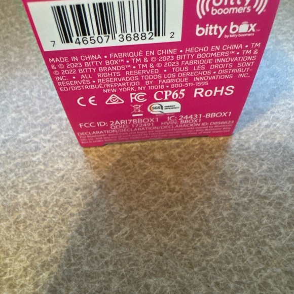 Barbie Bluetooth Speaker With Keychain Bitty Box Mini Speaker Pink NIB Tiny Gift - Picture 5 of 6